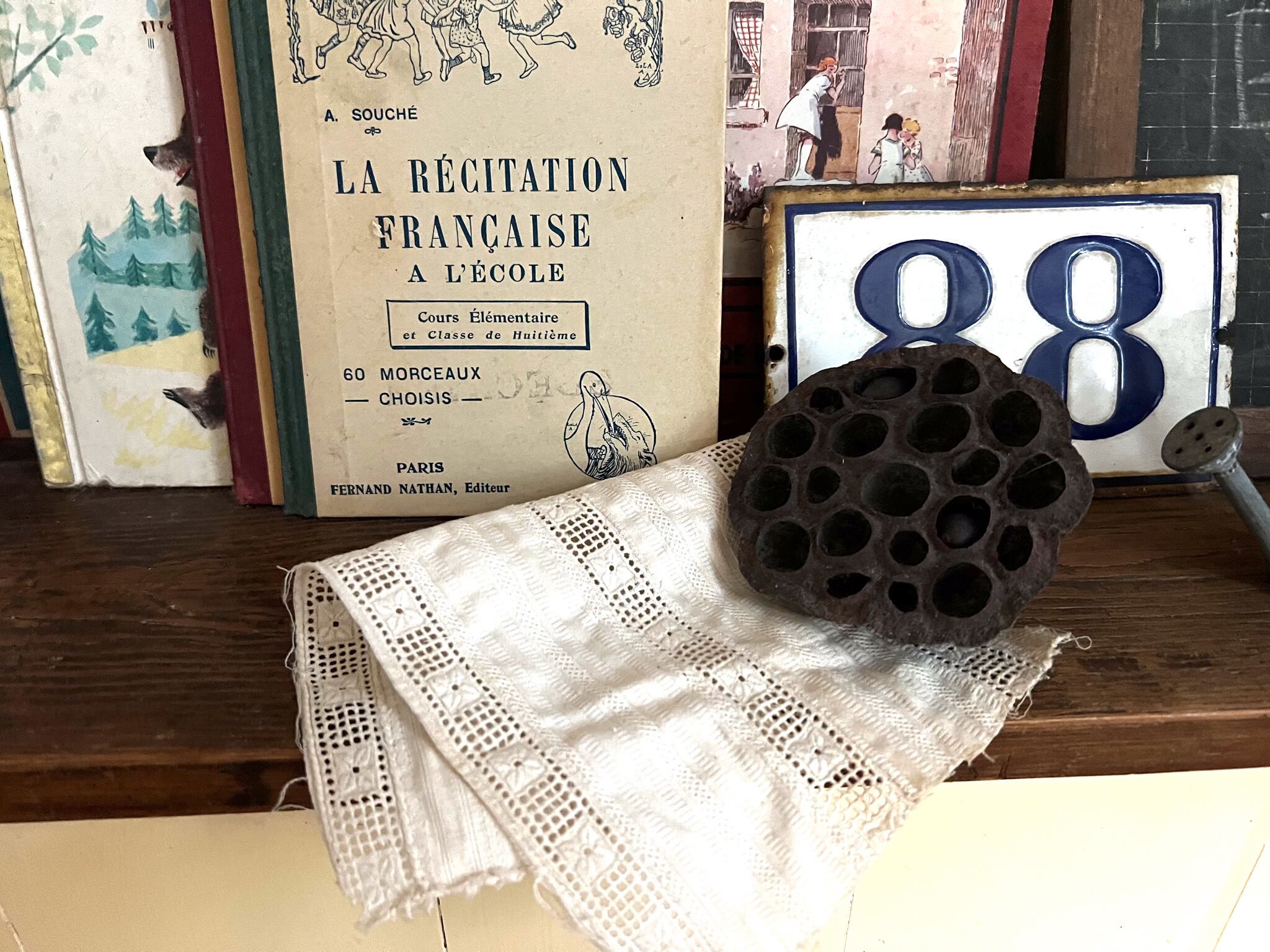 フランスアンティークレース端切れ 2枚セット *フレンチアンティーク