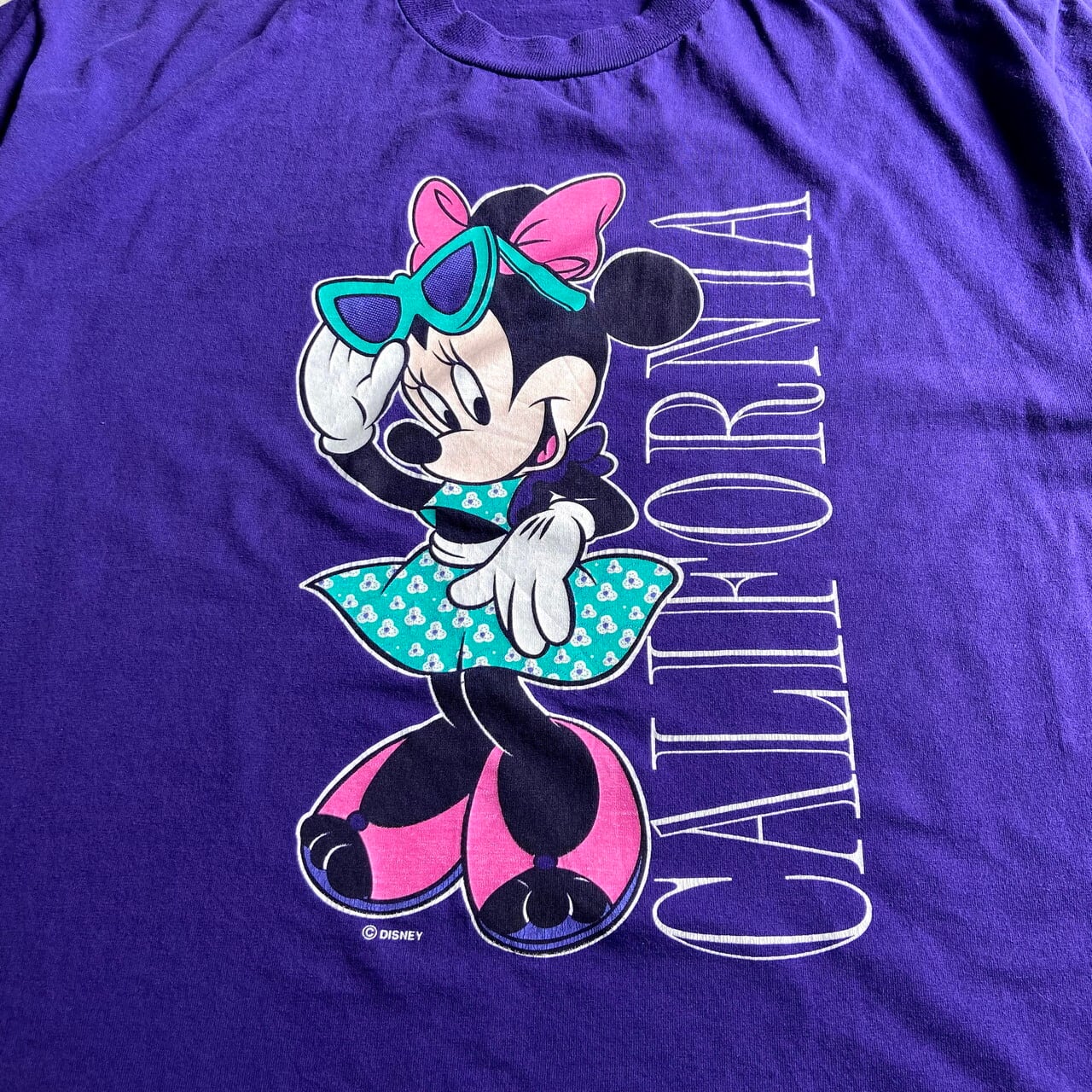 90年代 USA製 Disney ディズニー ミニーマウス キャラクタープリントT