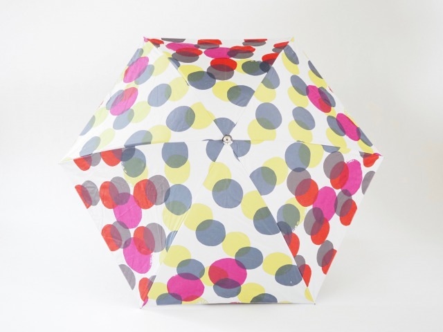 ケイコロール × ムーンバット　「中丸と小丸　グレーやピンク」　折り畳み傘