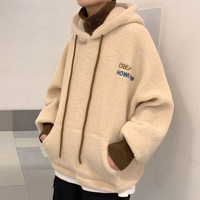 予約販売】パーカー トレーナー スエット フード付 フーディーもこもこ