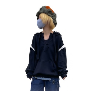 UNFINISHED切りっぱなしパーカー2023016