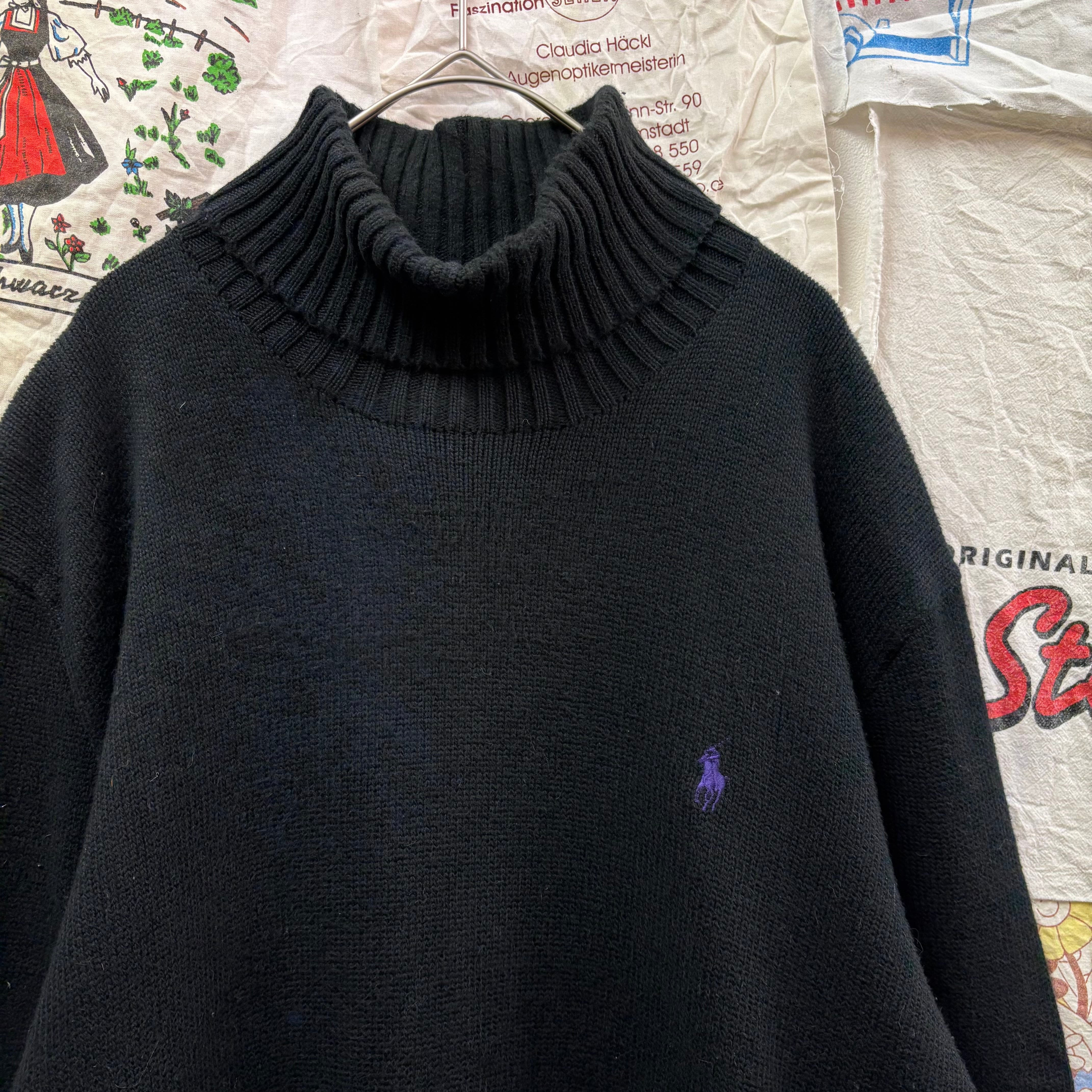 Polo by Ralph Lauren ワンポイント刺繍タートルネックニット | 古着屋
