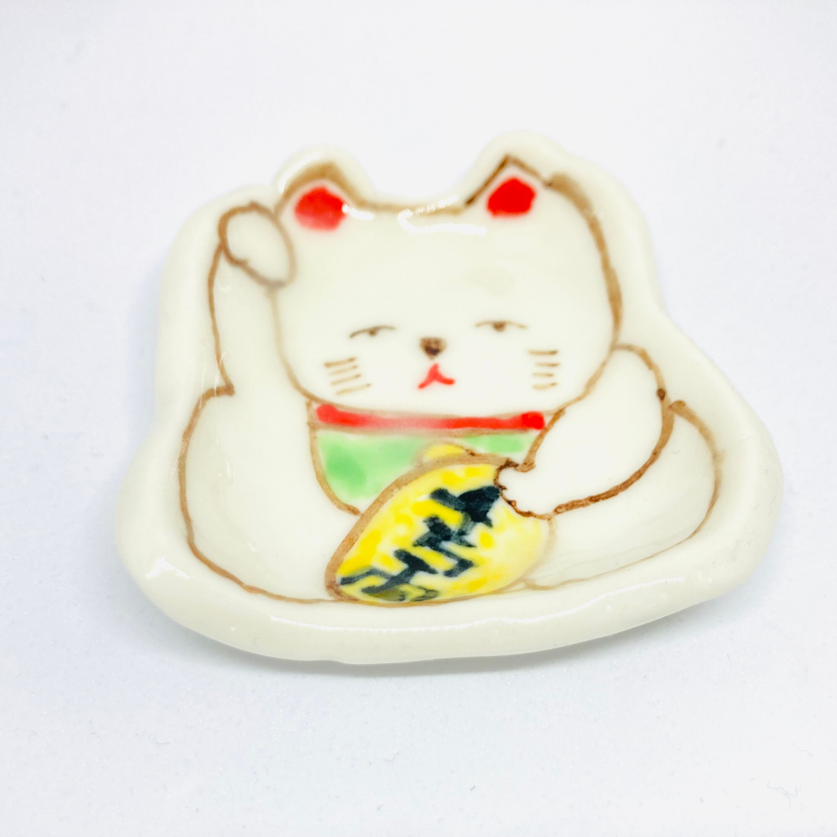 招き猫の豆皿 / すずきたまみ / 陶芸作品