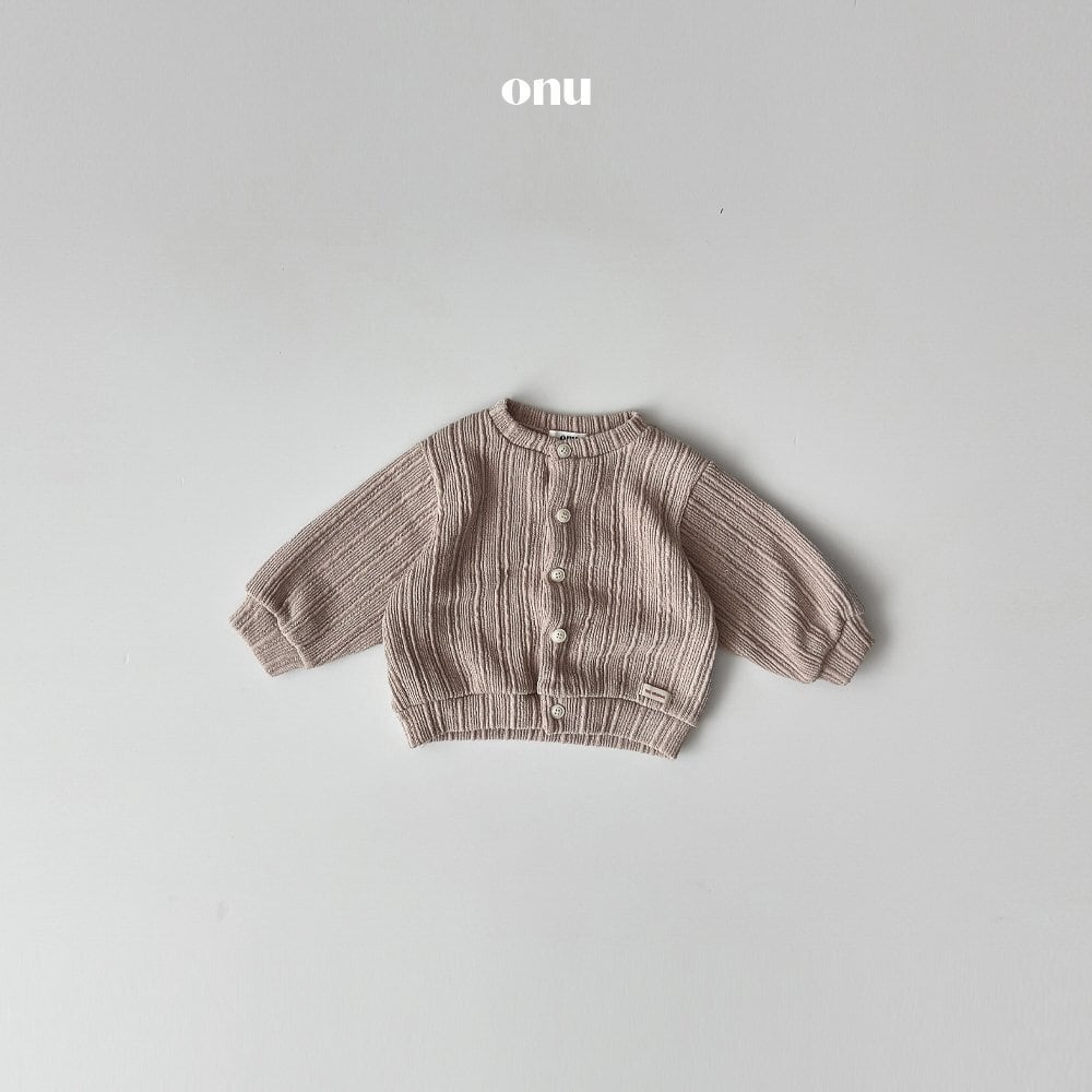 【ONU】 チュロスカーディガン/ベージュ(80~100cm)
