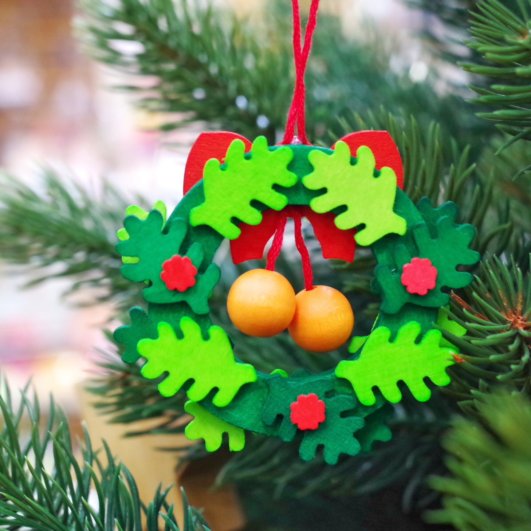 グラウプナー オーナメント リースとクーゲルン | 木のおもちゃ専門店