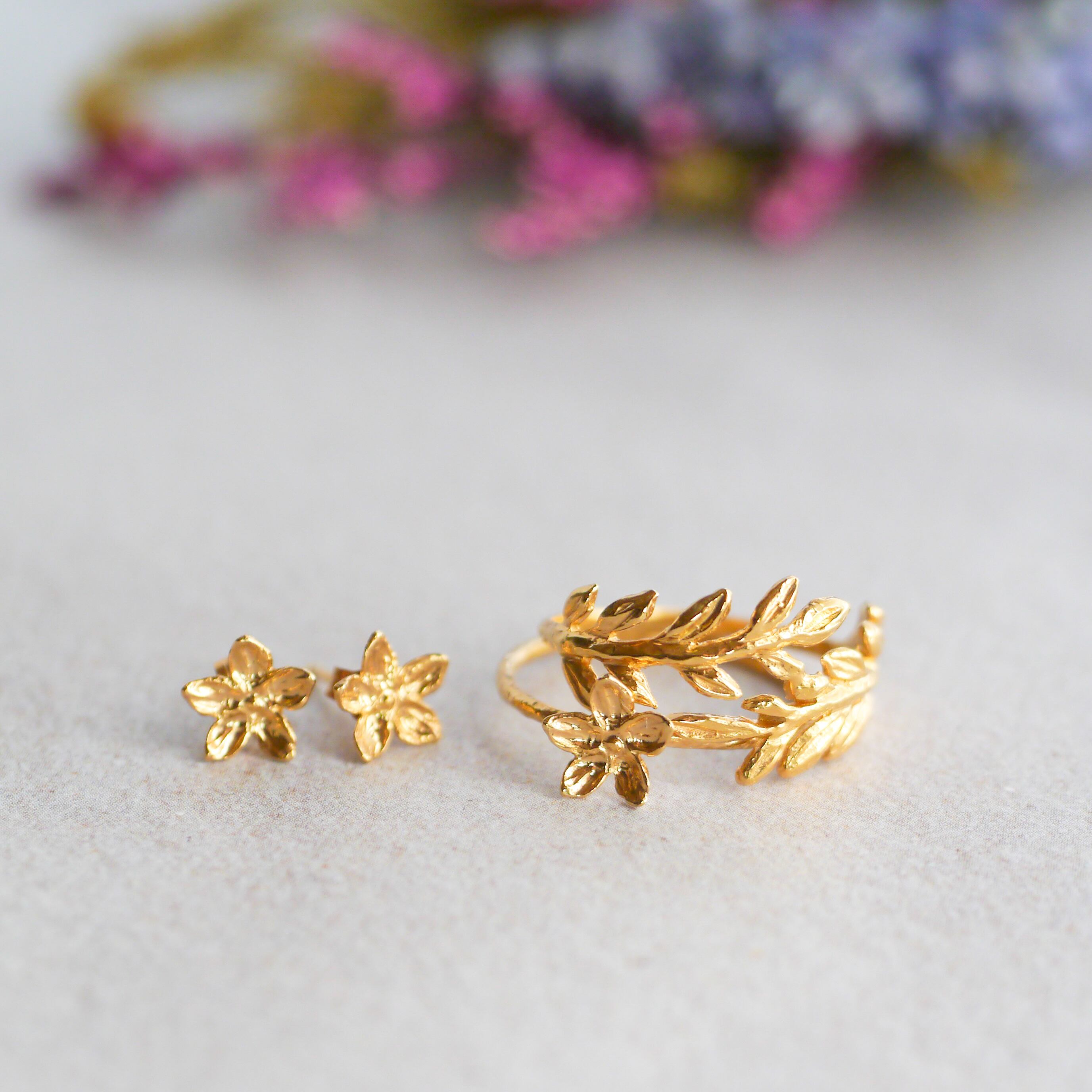 マイレフラワーリング K10 | Ai Kaminaga - New Native Jewelry -