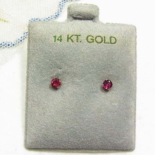 14KT (14金)製、ガーネットのスタッドピアス  アクセサリーのセール通販　11461P