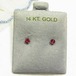 14KT (14金)製、ガーネットのスタッドピアス  アクセサリーのセール通販　11461P