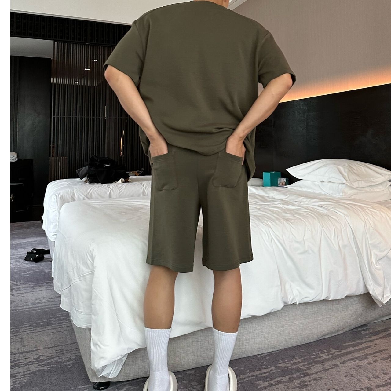 ジッパーTシャツ＆ショートパンツセットアップ（上下セット売り）　MT0530005