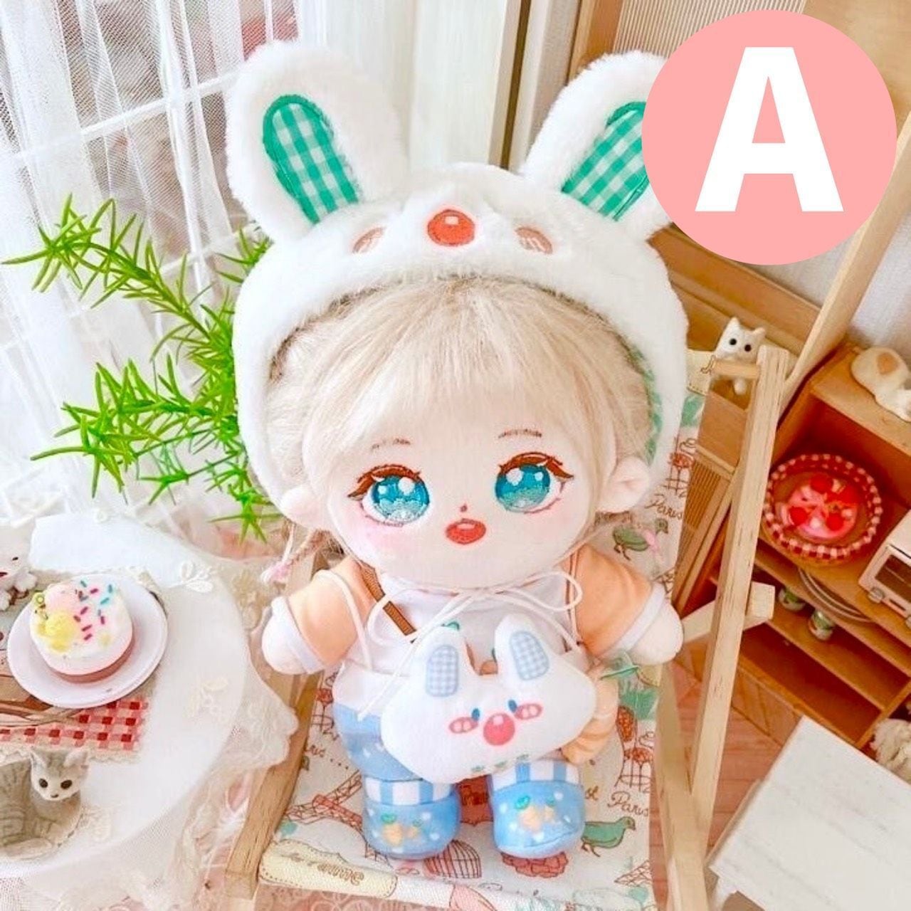 【色違いコーデ】夢かわ猫　ドレス　１２cm　ぬい服 いつぬい cc58e7aaa8e57e99a99a8ada03e6ea