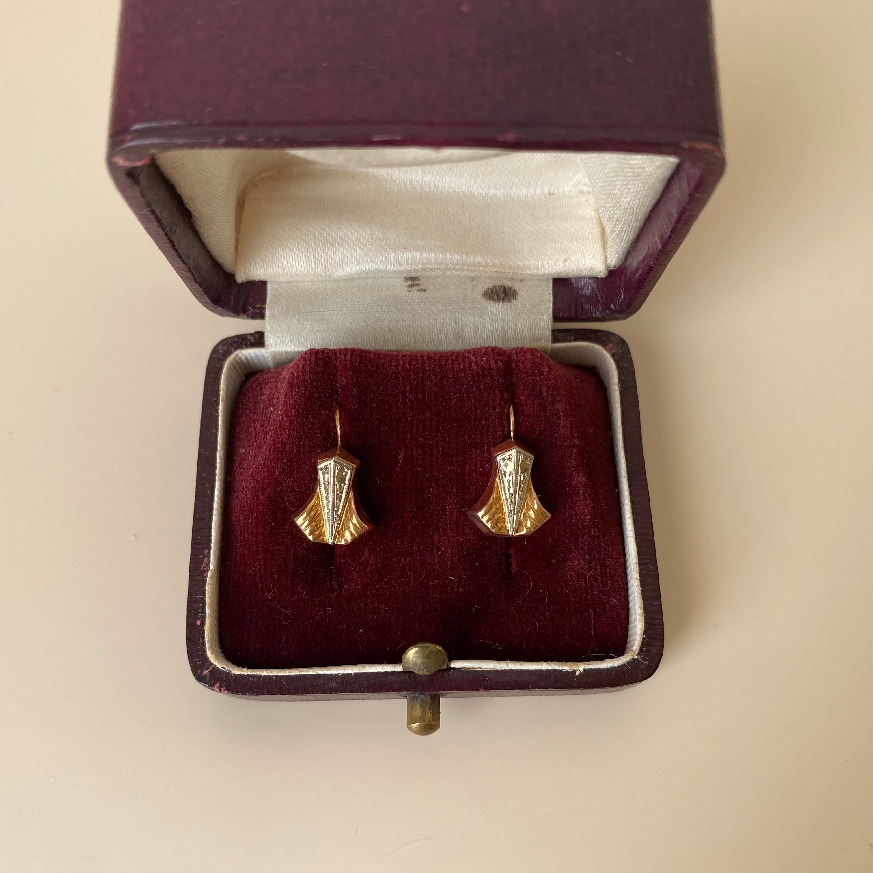 アンティークK18アールデコピアス/ ac0208 | Petit Musée | プチミュゼ