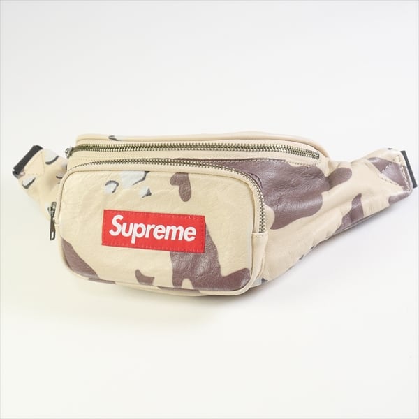 17SS SUPREME  leather waist bag Camo