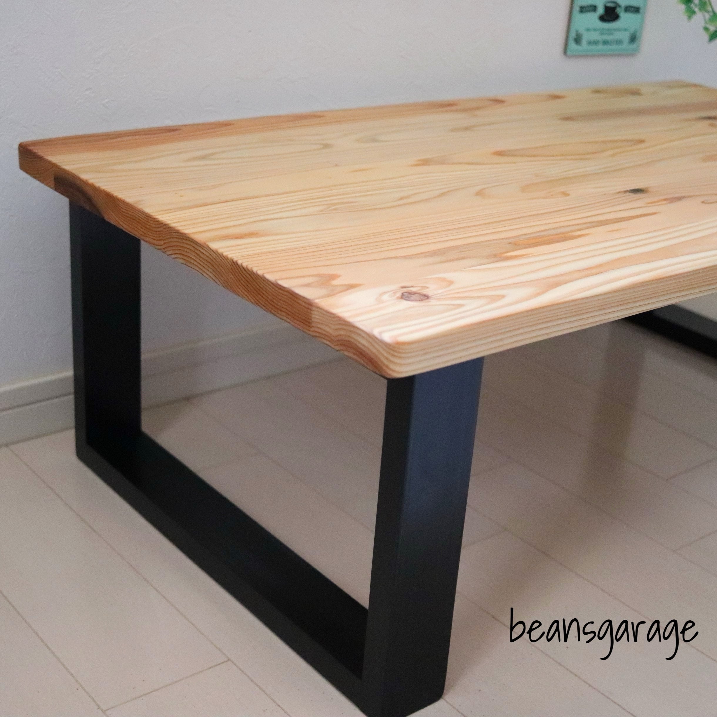 しっかりした厚み天板！ 天然木 無垢ローテーブル 90×45cm コーヒー