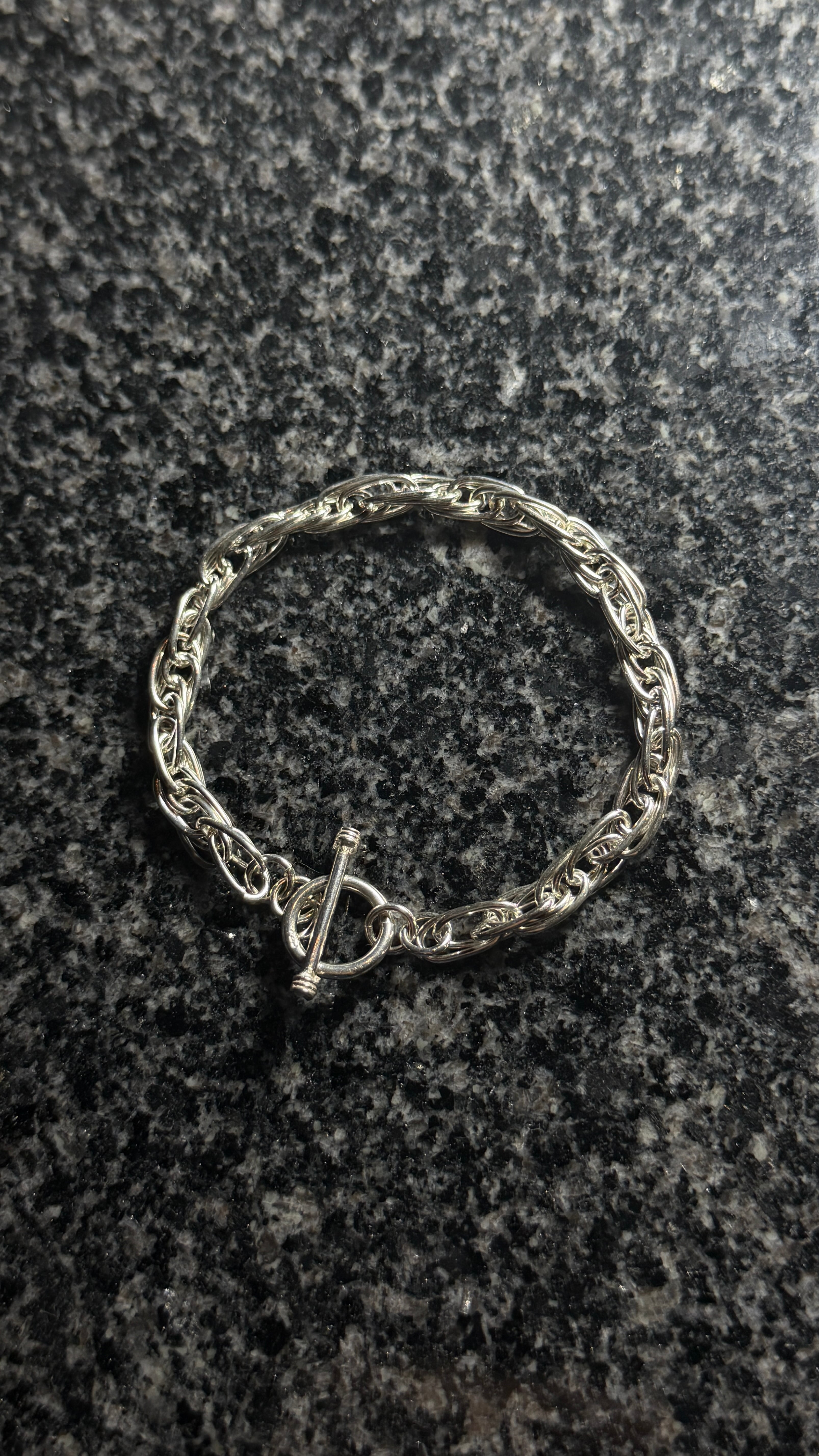 Mexican jewelry/Made in Taxco/silver925 ツイストチェーンブレスレット