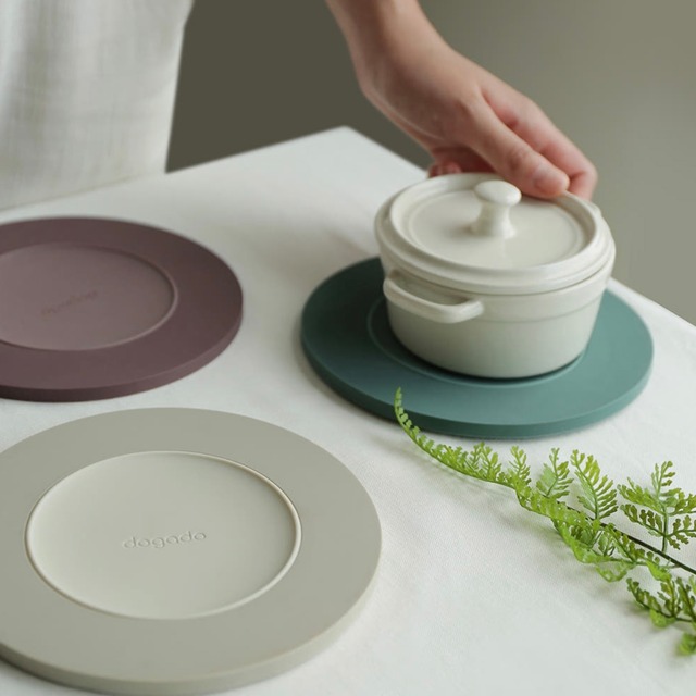 【特価】dogado 2in1 pot stand tea coaster / ポットスタンドティーコースター 鍋敷き シリコン パッド 2way 韓国雑貨