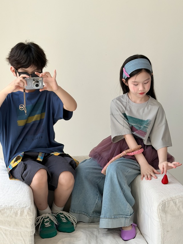 【KID】ガールズゆったりワイドデニムロングパンツ - 17