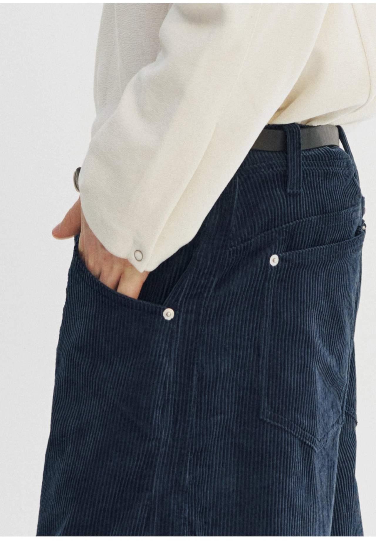 NORYBRAND Corduroy Twisted Wide Trousers