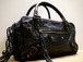 レア◆BALENCIAGA バレンシアガ ザ・ボックス ハンドショルダー 2way ミニボストン型 レザー バッグ 黒◆ 使い勝手の良いミニボックス型♪