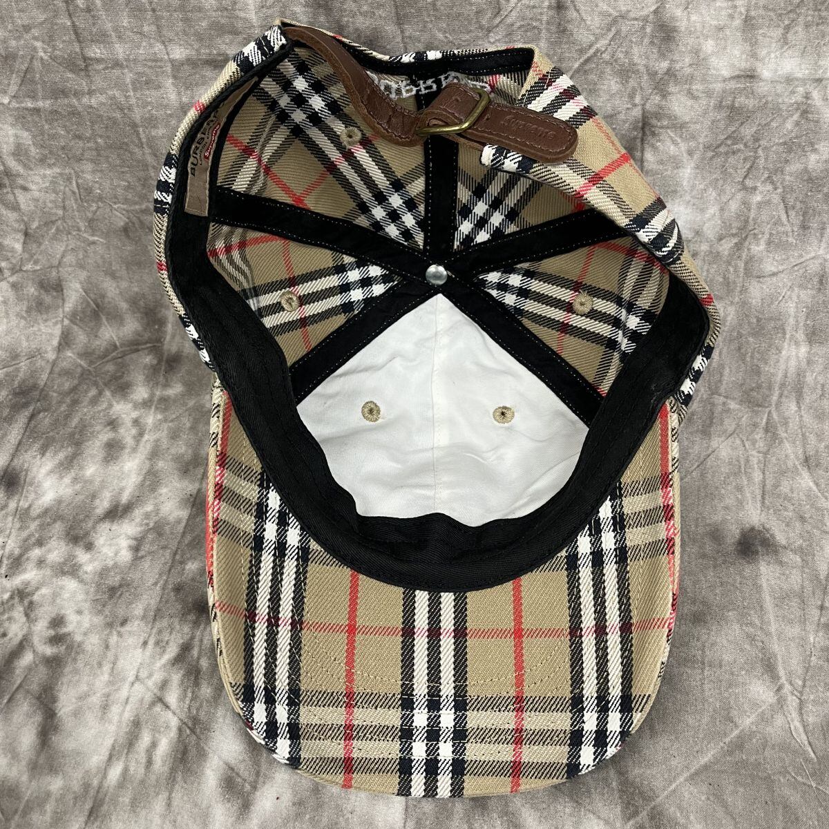 アウトレット激安 - supreme Burberry denim6-panelキャップ - 売店