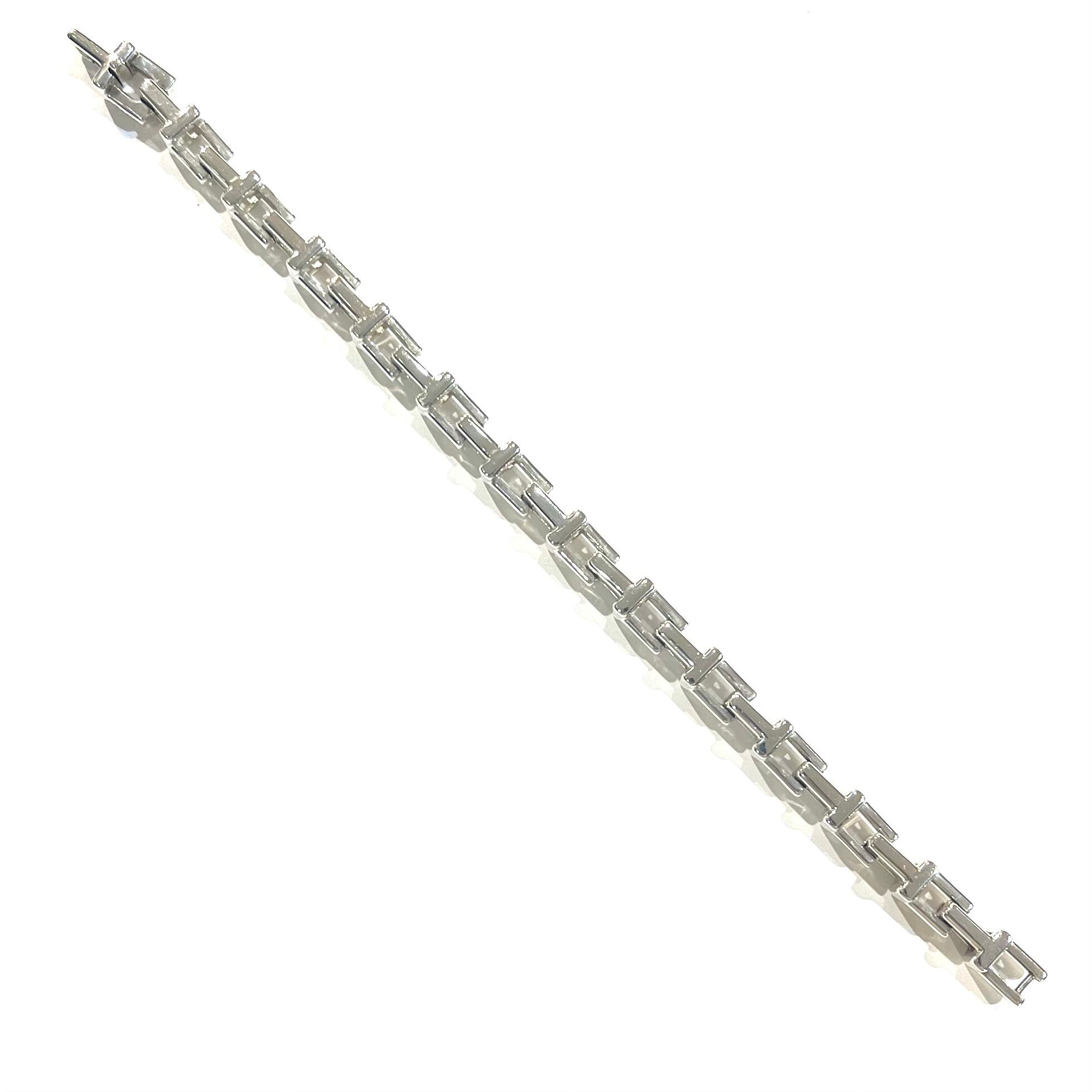 激レア【TIFFANY&CO. 】2290 重厚感Tモチーフ リンクシルバー