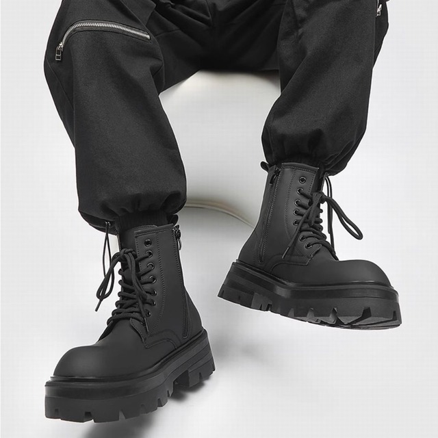 AMサイドジッパー付きブーツ S0356