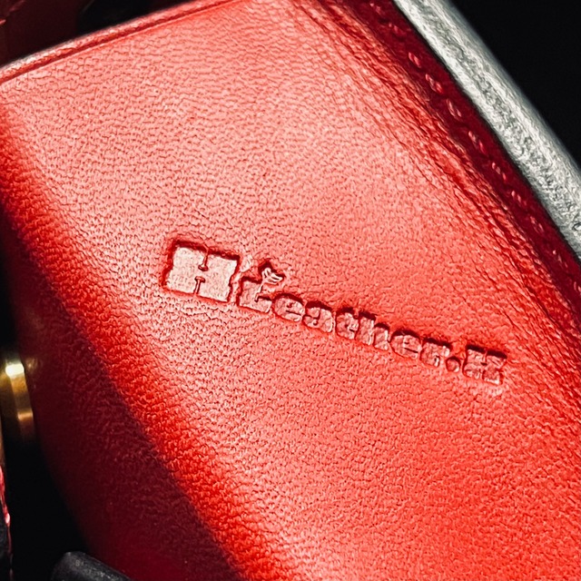 カービングチョークケース　大　ブラック&レッド　１ガーネット