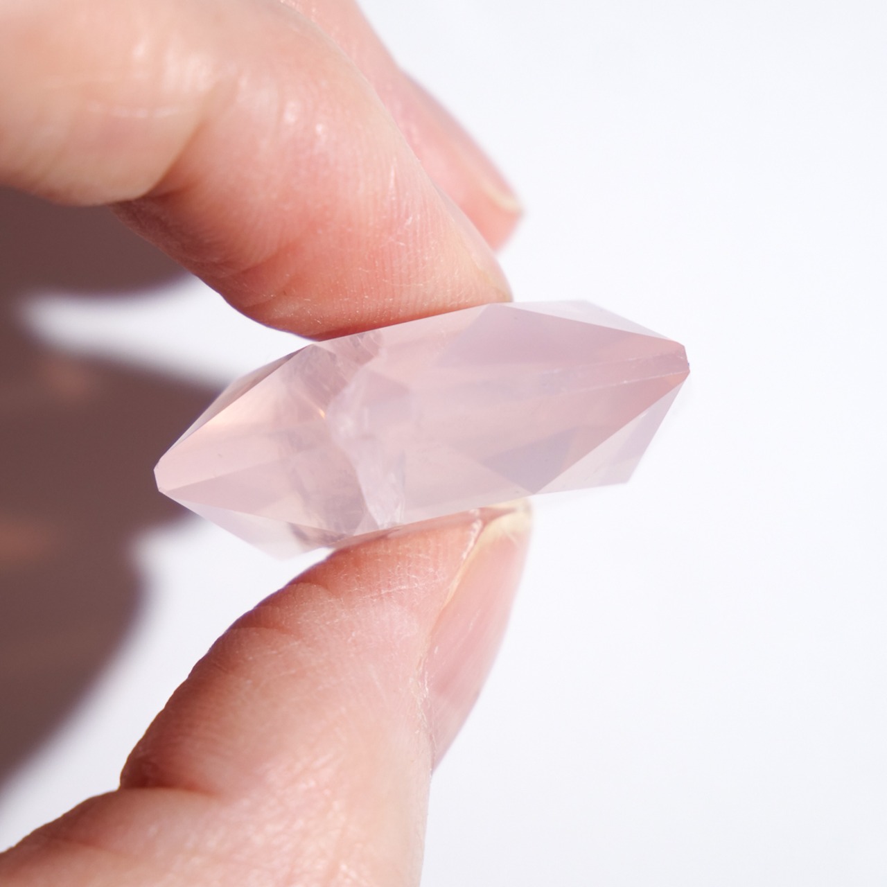 ローズクォーツ 紅水晶 / 六芒星 六角形 ヘキサグラム ヘキサゴン