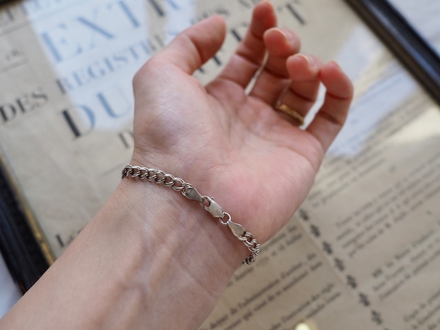 ITALY Vintgae 925 silver chain bracelet