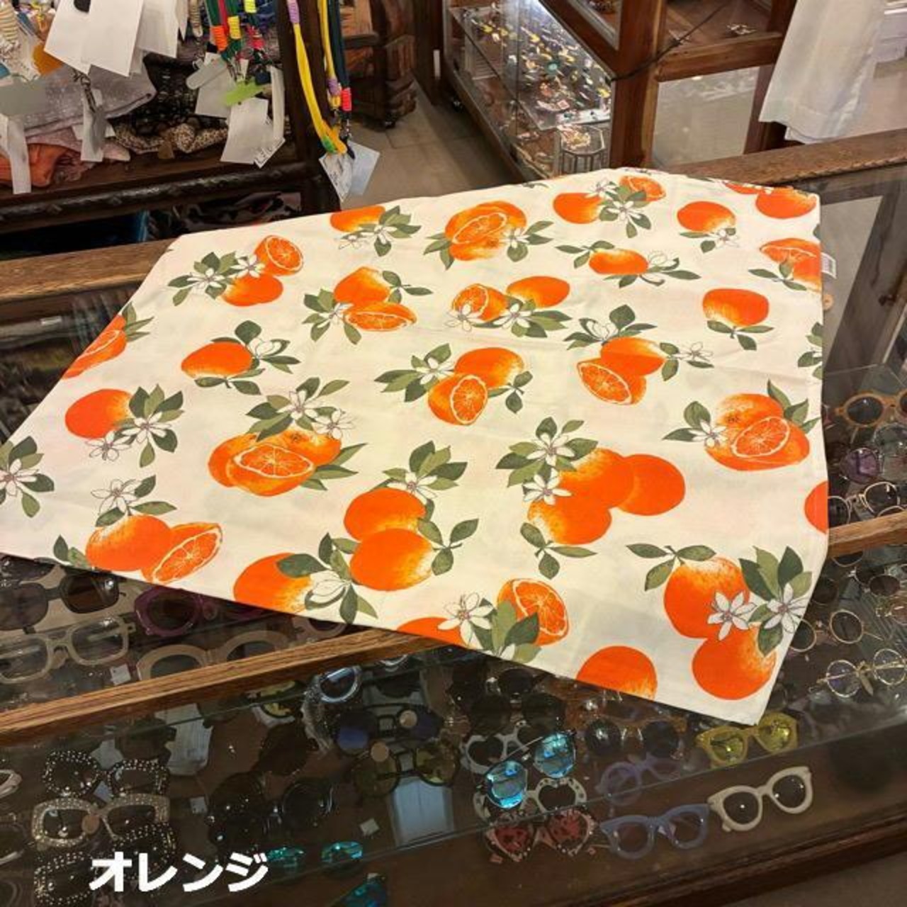 イタリア　カフェリアテーブルクロス　140×140cm　全6種　マルチカバー　 コットン　正方形　オレンジ　ホワイト　アウトドア　ガーデン　ロンバルディア