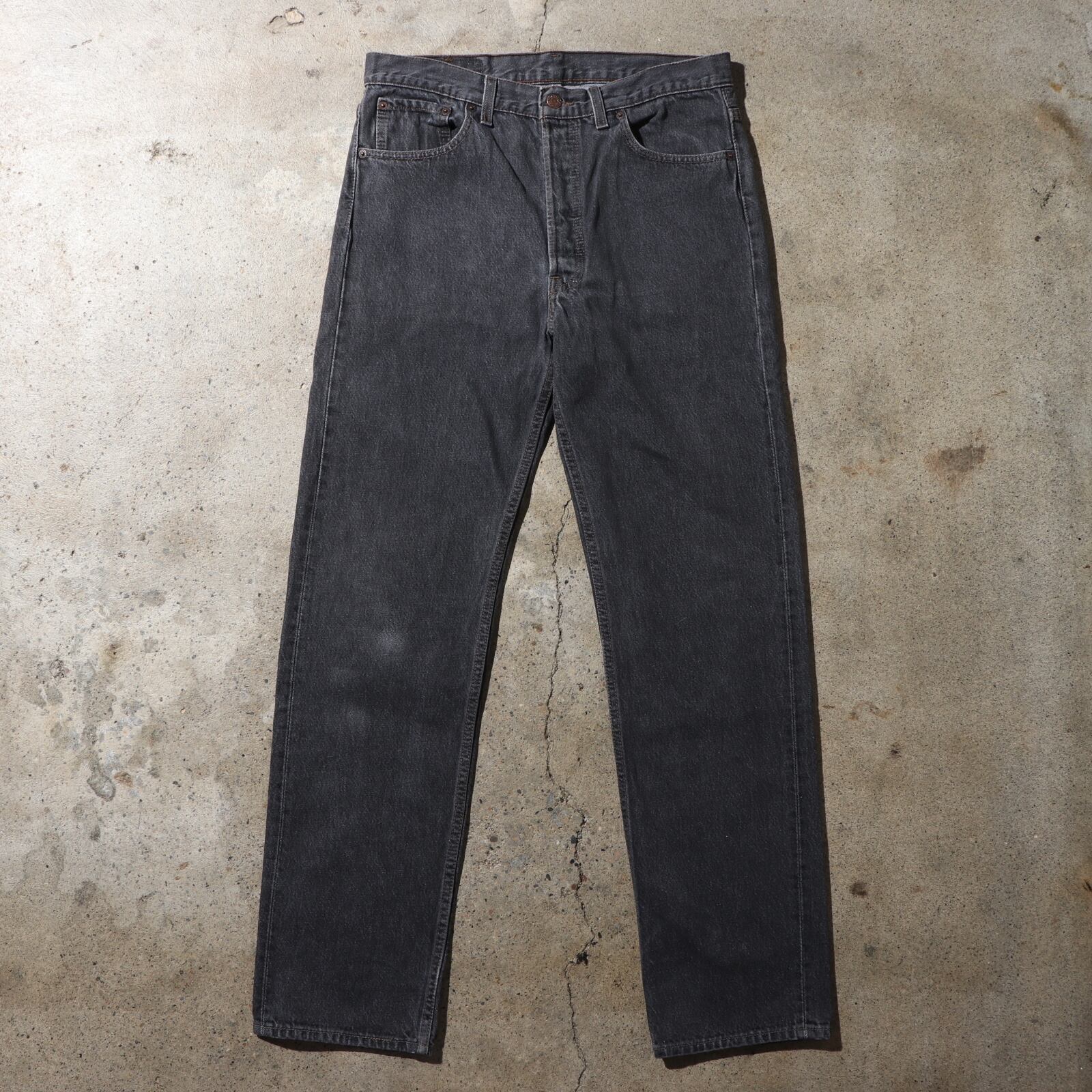 美品 34×32 Levi's 501 先染め 米国製 ブラックデニム ジーンズ 黒 ...