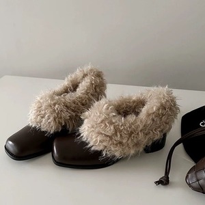 poodle fur short boots   101646
