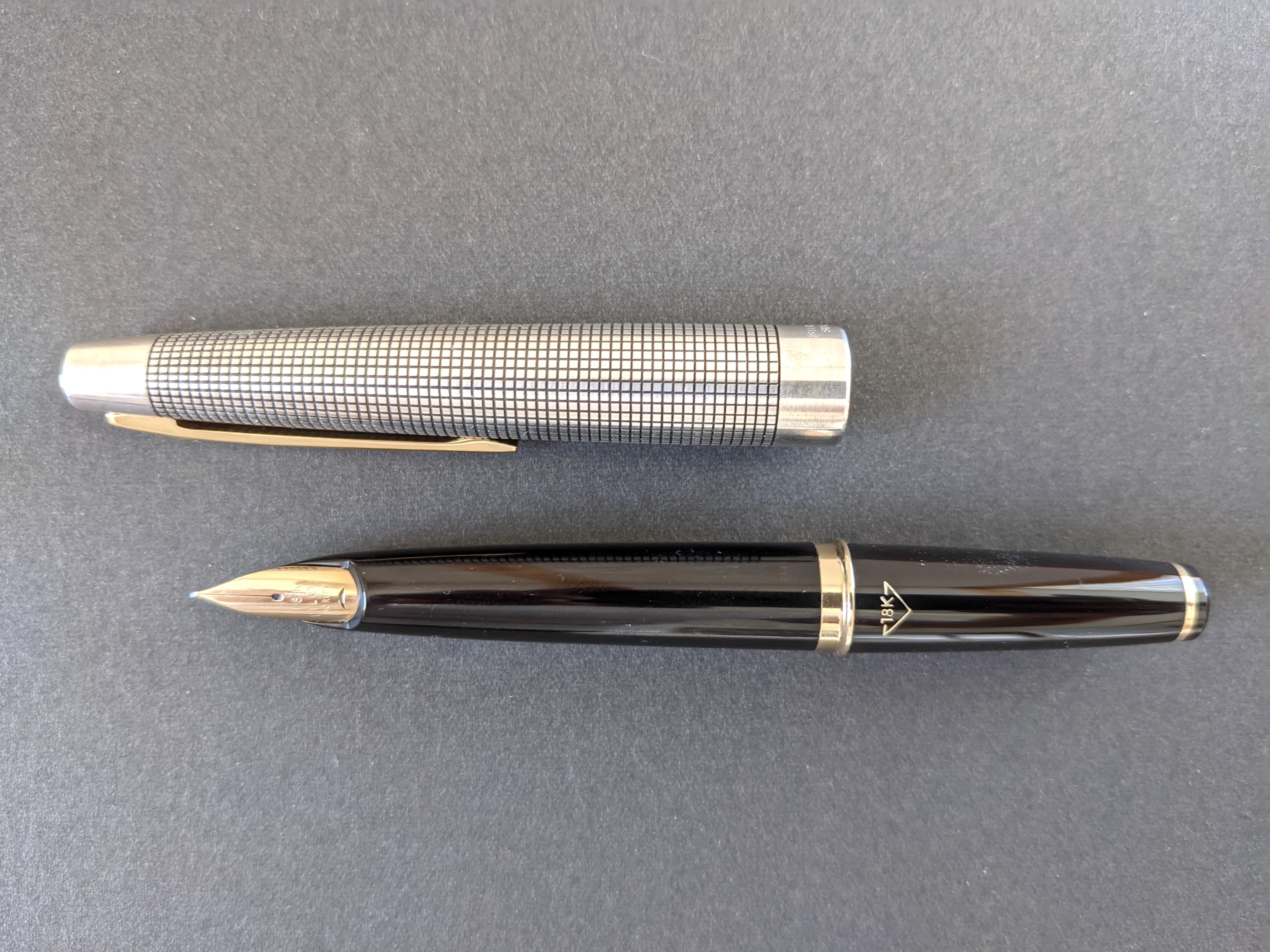 パイロット エリート 万年筆 格子柄 F 細字