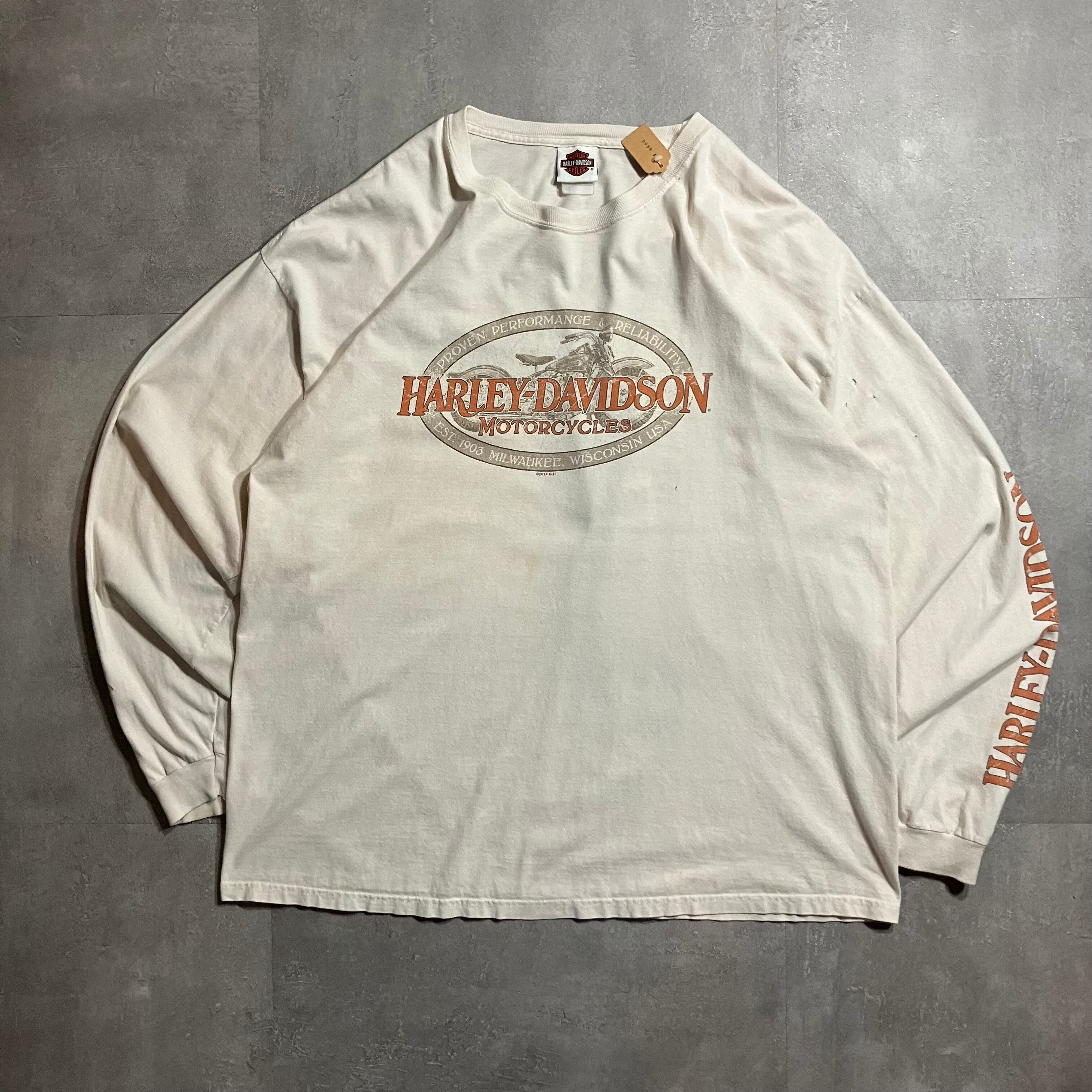 《XXL size》Harley-Davidson ハーレーダビッドソン ロングスリーブTシャツ 両面プリント No.3647