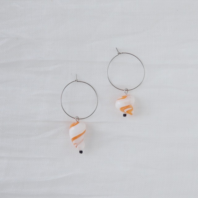 ³⁹ orange × marble × hoop ︴accessory