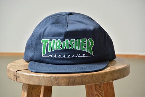 THRASHER(スラッシャー)OUTLINED SNAPBACK CAP(3131369)NAVY