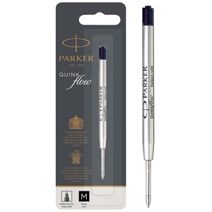 【特価処分】PARKER パーカー クインクフロー ボールペン替え芯 ブラック 1本入 黒 M 中字 1.0mm 油性 ボールペン リフィル 正規輸入品 1950369