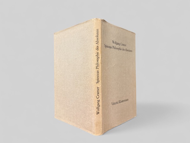 【SFF163】【FIRST EDTION】Spinozas Philosophie des Absoluten(1966) /Wolfgang Cramer