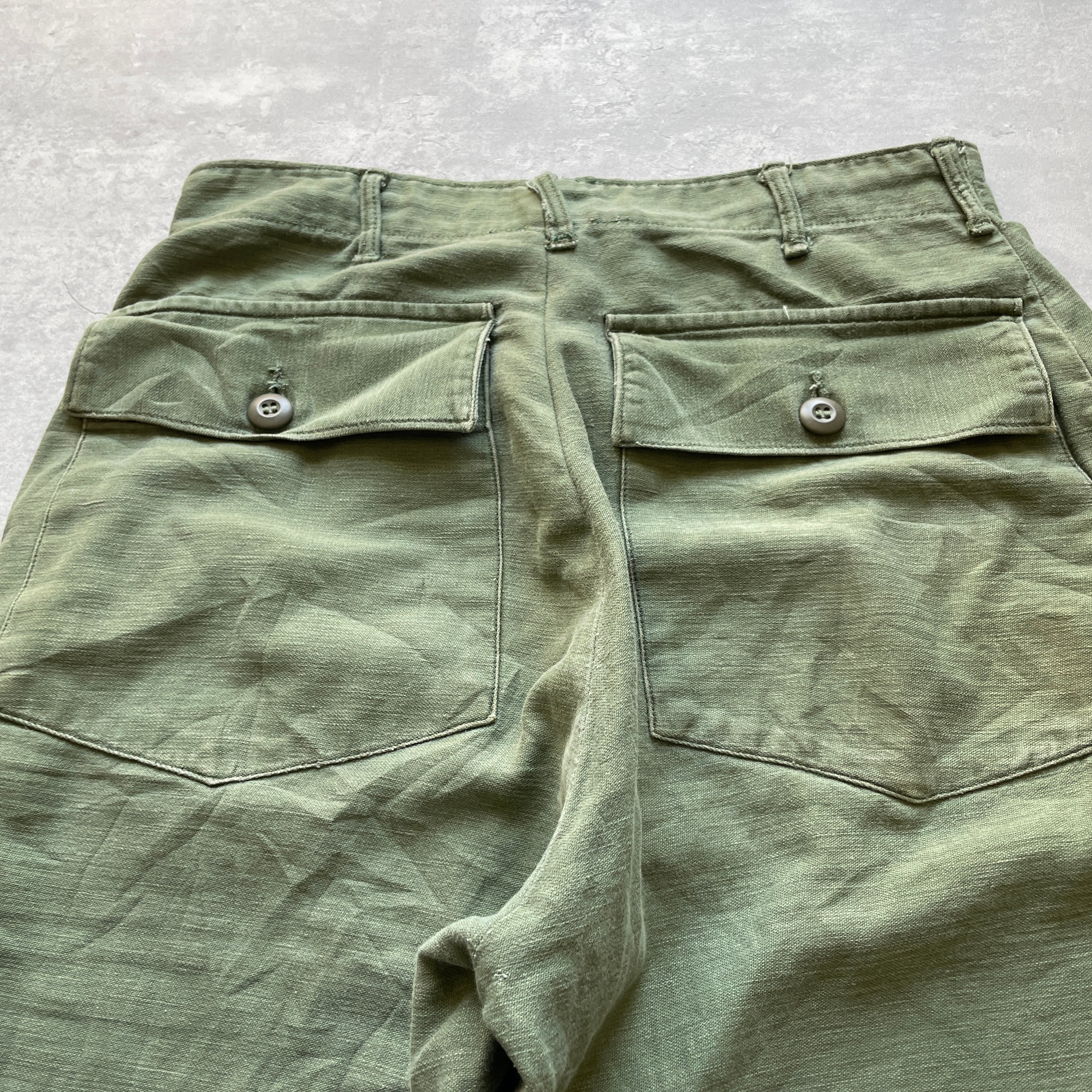 60s アメリカ軍 実物 US ARMY 米軍 ベイカーパンツ OG107 32×31 | ib2