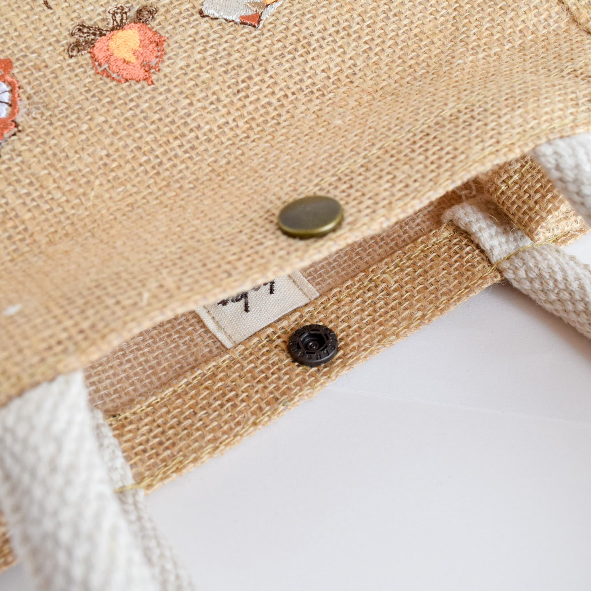 Camp!!刺繍ジュートバッグ 《ミニ》 ショルダー 2way キャンプ