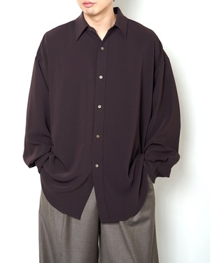 ROTOL "Fluid Wide Shirt 〔BROWN〕"