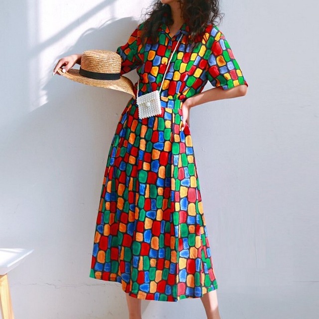 シフォンチェック柄スカート 10157