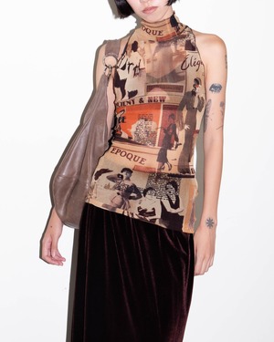 Jean Paul Gaultier - "Belle Epoque" turtleneck tulle tank  from SS1996