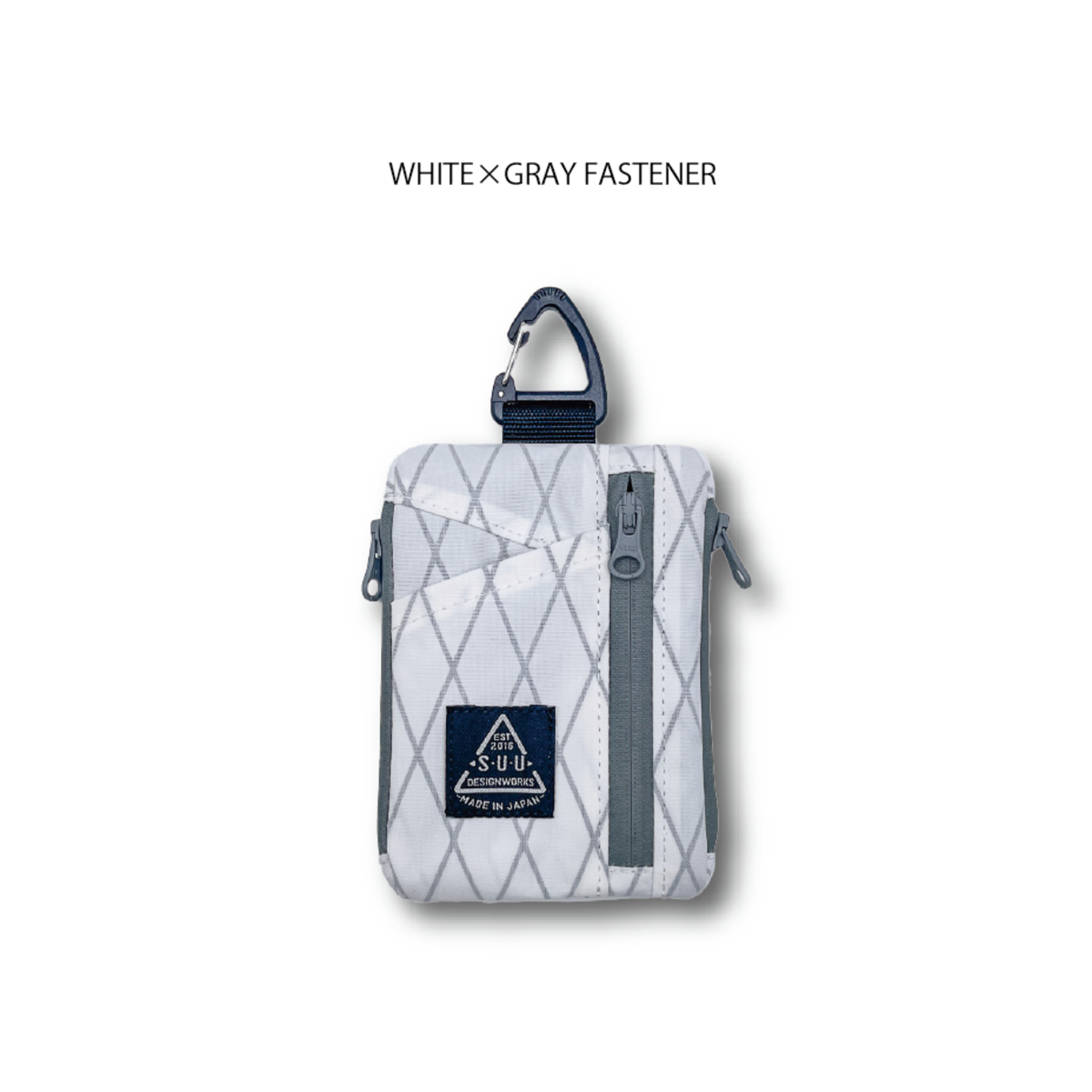 multi pouch (WHITE × SMOKE GRAY） | suu design works