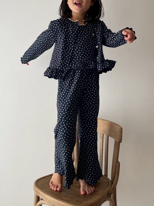 2199 flower cardigan + camisole + pants 3set / otaly