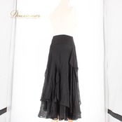 社交ダンス 衣装 スタンダード スカート レッスンウェア レディース create-sun 黒 ブラック系 練習着 フォーマル 無地 シンプル 黒スカート スタンダード用 スカートのみ レディース用 社交ダンススカート 練習用 ルンバ対応 フィギュアスケート風 フレアスカート ティアード シンプルデザイン 無地ブラック 大人 上品 クラシック キレイめ エレガント 着回し 普段使い可 フォーマルコーデ パーティー デート 発表会 コンクール ダンス衣装 ブラックフォーマル ポリエステル素材 伸縮性あり