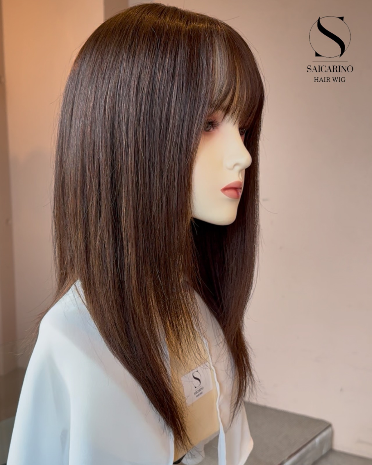 15プレミアム・ベル(ブラウン)人毛フルウィッグ