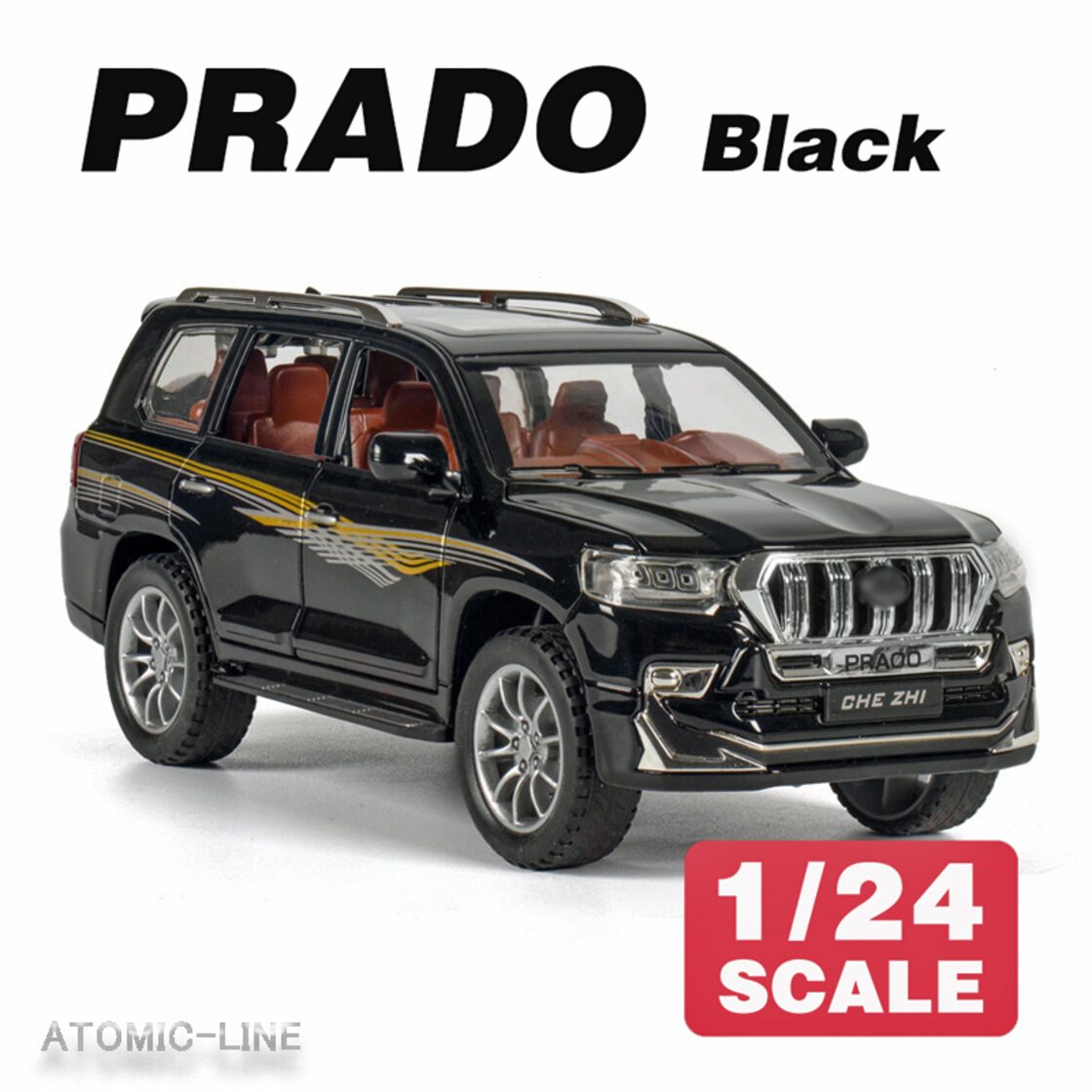 TOYOTA ランドクルーザー PRADO 1/24 ミニカー 全2色 ライト点灯 