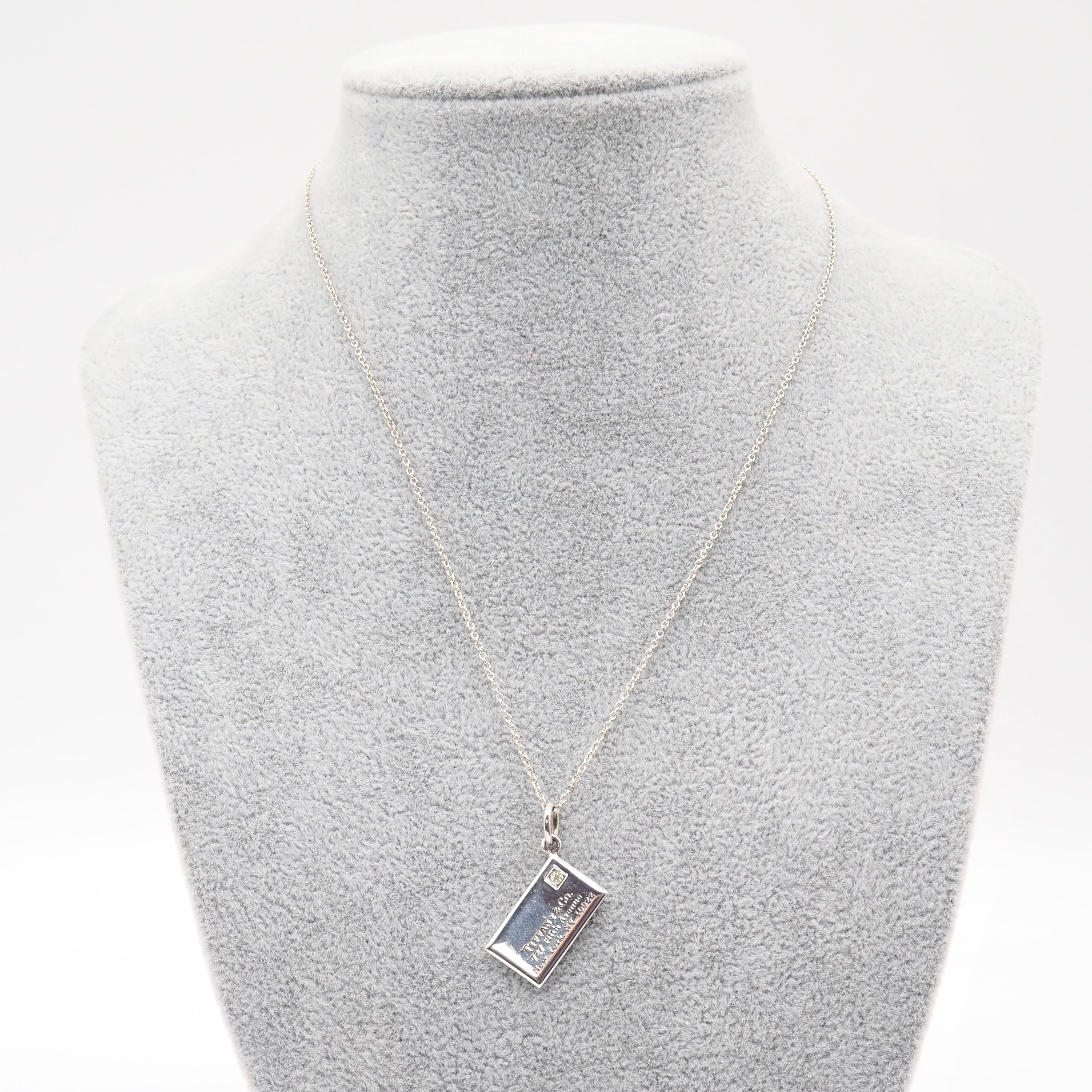 Tiffany&Co. エンベロープ ネックレス シルバー925 ダイヤ