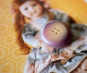 フランスヴィンテージ 50s ダリ的時計ボタンと濃密な灰紫  2.8c 2p