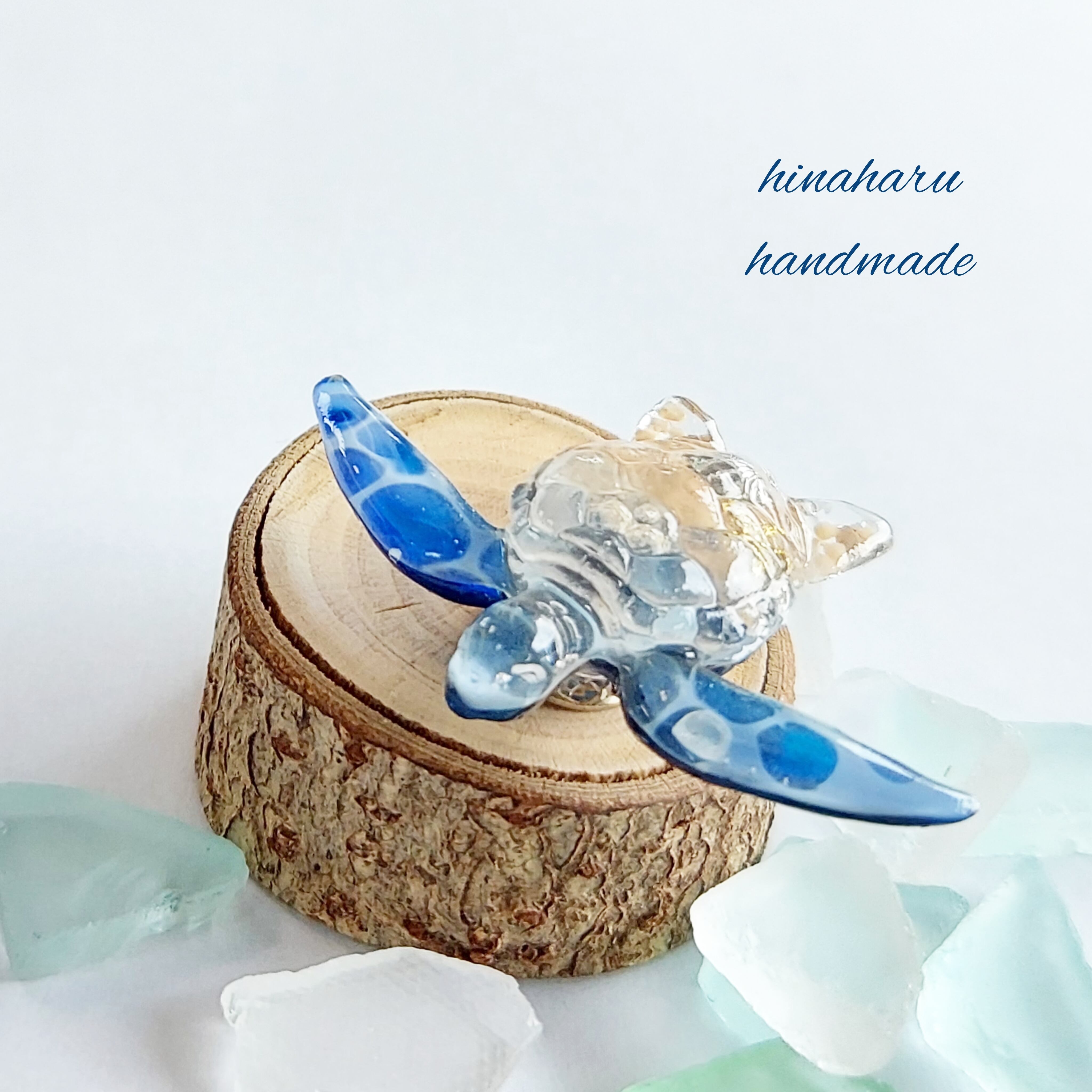 ホヌ＊海レジンアート(ライトブルー＊ライトグリーン) | Hinaharu handmade
